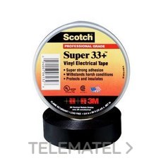 3M ELECTRICOS - CINTA SCOTCH SUPER 33+ 33x19 PVC NEGRO