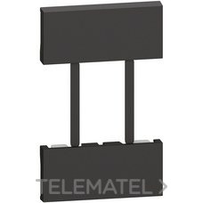 BTICINO - Embellecedor LIVING NOW W/NETATMO para bases de corriente estándar europeo/americano, dark