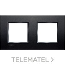 BTICINO - PLACA 2+2MOD.ANTRACITA