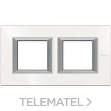 BTICINO - PLACA 2+2 MODULOS HORIZ.BL.AXOLUTE