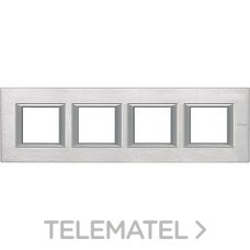 BTICINO - PLACA 2x4 MODULOS HORIZ.CROMO