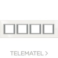 BTICINO - PLACA 2x4 MODULOS HORIZ.BL.AXOLUTE