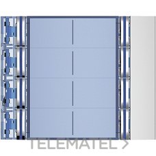 BTICINO - PLACA FRONTAL PULSADOR 8P2C ALLMETAL