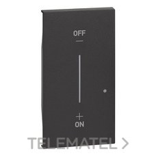 BTICINO - Tecla comando LIVING NOW W/NETATMO 2 módulos, iluminable para productos inalámbricos, dark