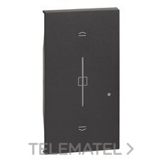 BTICINO - Tecla persianas LIVING NOW W/NETATMO 2 módulos para productos cableados, dark