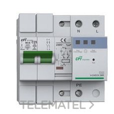CIRPROTEC - PROTEC.COMBINADA 4 MOD.P/LIN.MONOF.RECONEX.AUT.40A CON REARME AUTOMATICO