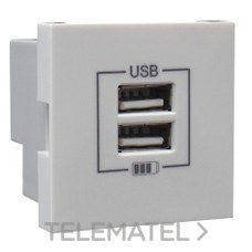 EFAPEL - CARGADOR DBL.USB TIPO QUADRO 45 BL