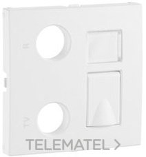 EFAPEL - Tapa toma multiple R-TV-RJ45 / fibra optica LOGUS 90 blanco