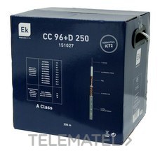 EKSELANS BY ITS - CBL.COAX.6,8mm CDTOR.CU 1,13mm 96 HL.MAL ROLLO 250 METROS BLANCO