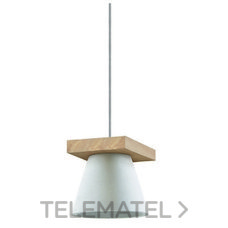 EXO LIGHTING - COLGANTE CUSKA IP20 E27 60W MADERA CLARA