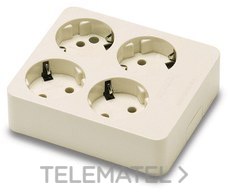 FAMATEL - BASE 4 TOMAS 16A-250V TT LAT.BLANCO