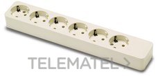 FAMATEL - BASE 6 TOMAS SCHUKO 10-16A-250V BLANCO