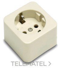 FAMATEL - BASE FIJA PORCEL.10A-250V TT LAT.BLANCO