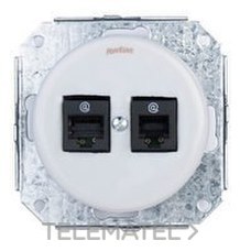 FONTINI - DOBLE RJ45 CAT.6 PORC.BL.PACK