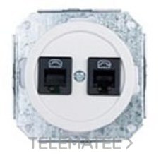 FONTINI - DOBLE TOMA TELEFONO 6 VIAS BL.NIEVE PACK