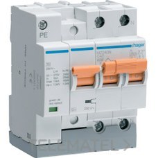HAGER - PROT.COMBINADA P+T 2P 6kA CURVA-C 25A