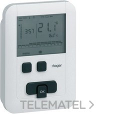 HAGER - TERMOSTATO AMBIENTE PROGRAMABLE ECO PILA