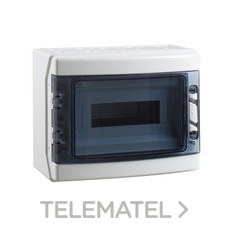 IDE - Caja IP65 superficie 1x12 módulos ABS de color gris transparente
