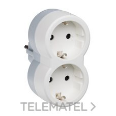 LEGRAND - ADAPTADOR 2x2P+T VERT.RETRACTIL