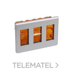 LEGRAND - CAJA MEC.EMP.MOSAIC-II 3COL.ALUM