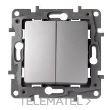 LEGRAND - CONMUTADOR DOBLE NILOE 1P 10A ALUMINIO