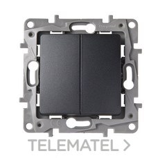 LEGRAND - CONMUTADOR DOBLE NILOE 1P 10A ANTRACITA