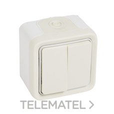 LEGRAND - CONMUTADOR DOBLE SUPERF.PLEXO MBLOC BL.