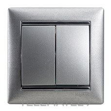 LEGRAND - CONMUTADOR DOBLE VALENA ALUM.
