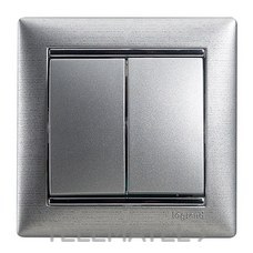 LEGRAND - INTERRUPTOR DOBLE VALENA ALUM.