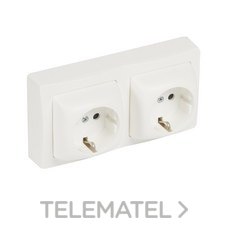 LEGRAND - BASE  DOBLE 2 TOMAS SCHUKO 2P+T SUPERF.OTEO