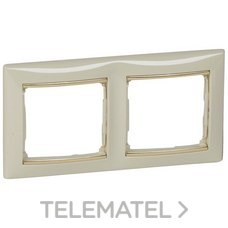 LEGRAND - PLACA 2 ELEMENTO HORIZ.MARFIL/ORO