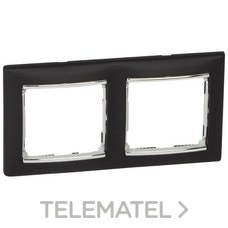 LEGRAND - PLACA 2 ELEMENTO HORIZ.NG./PLATA