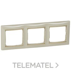LEGRAND - PLACA 3 ELEMENTOS HORIZONTAL MARFIL/ORO
