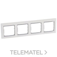 LEGRAND - PLACA 4 ELEMENTO HORIZ.BL./PLATA
