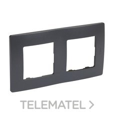 LEGRAND - PLACA NILOE 2 ELEMENTOS ANTRACITA