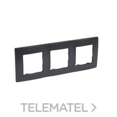 LEGRAND - PLACA NILO' 3 ELEMENTOS ANTRACITA