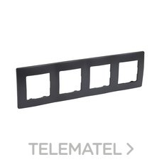 LEGRAND - PLACA NILOE 4 ELEMENTOS ANTRACITA
