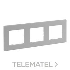 LEGRAND - PLACA NILOE STEP, 3 ELEMENTOS, ALUMINIO