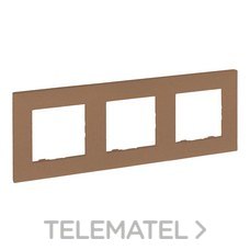 LEGRAND - PLACA NILOE STEP, 3 ELEMENTOS, COBRE