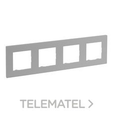 LEGRAND - PLACA NILOE STEP, 4 ELEMENTOS, ALUMINIO