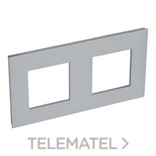 LEGRAND - PLACA VALENA NEXT 2 EL.ALUMINIO/CROMO