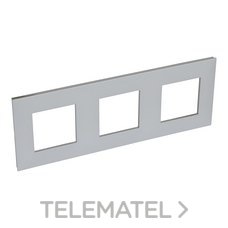 LEGRAND - PLACA VALENA NEXT 3 EL.ALUMINIO/CROMO