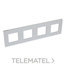 LEGRAND - PLACA VALENA NEXT 4 EL.ALUMINIO/CROMO