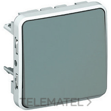 LEGRAND - Pulsador contacto abierto + contacto cerrado 10A E/S plexo gris