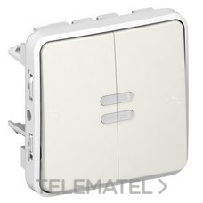 LEGRAND - PULSADOR LUMINOSO DOBLE PLEXO E/S BL.