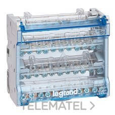 LEGRAND - Repartidor modular de barras escalonadas 4 Polos, 125 A, 10 salidas, 6 módulos