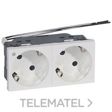 LEGRAND - TOMA 2x2P+T LAT.C/IND.MOSAIC-II BL.