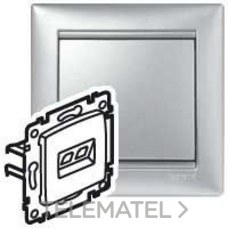 LEGRAND - TOMA DOBLE 2XRJ45 CAT.5E UTP VALENA ALUM