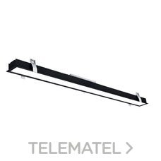LIGHTED - Luminaria lineal empotrable Troya 40W 4000K negro