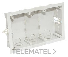MMCONECTA - CUBETA EMPOTRAR 3 MODULOS VACIA BL.NIEVE